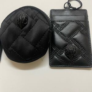 Black Kurt Geiger London card case and coin pouch set